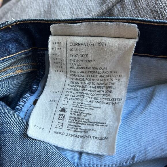 Current/Elliott The Boyfriend Loved Jeans 27 Dark Wash Relaxed Fit Made in USA - Picture 8 of 9